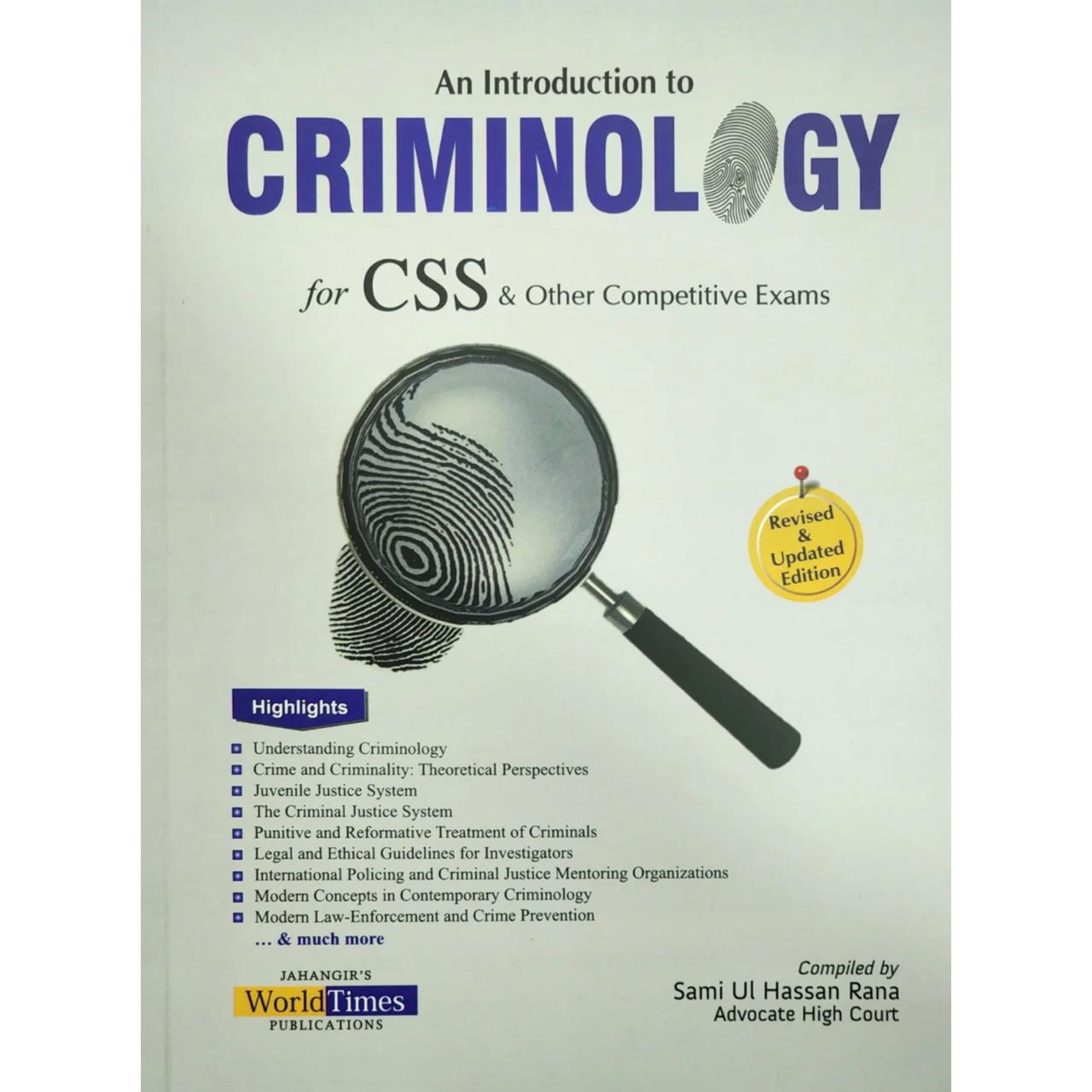 An Introduction To Criminology For CSS